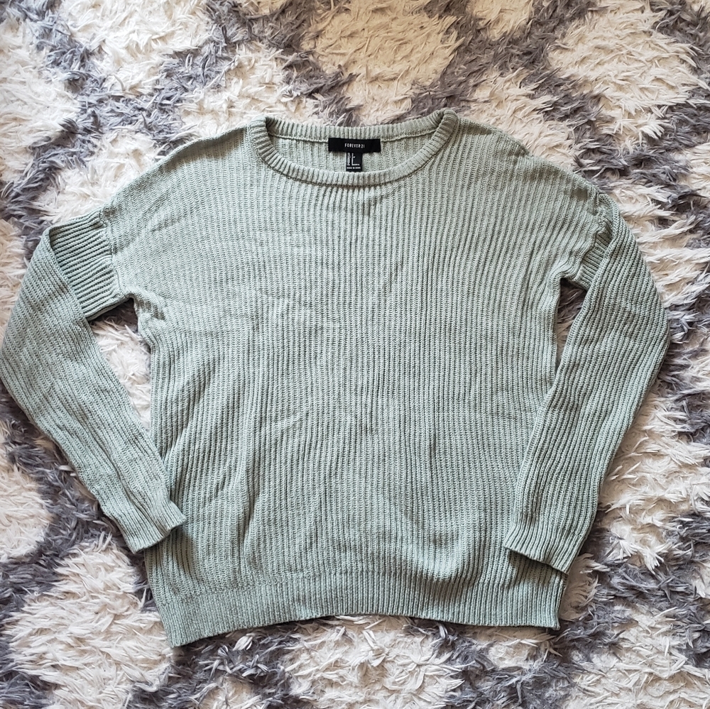 Forever 21 green sweater small